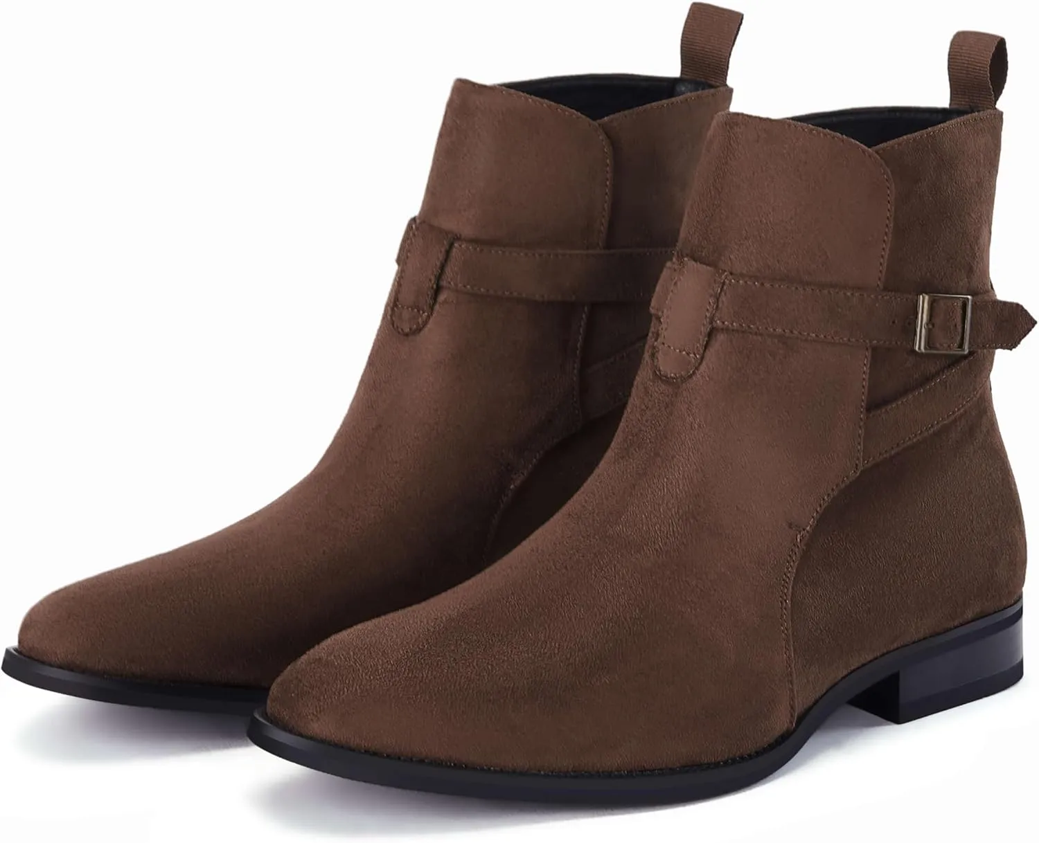 Mens Chelsea Boots Dress Shoes Buckle Strap Chukka Motorcycle Comfortable Walking Ankle Booties