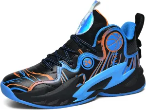 Mens Lace Up High Top Basketball Shoes Fashion Non Slip Outdoor Sneakers Soft Cushioning Sport Shoes for Running Tennis Athletic
