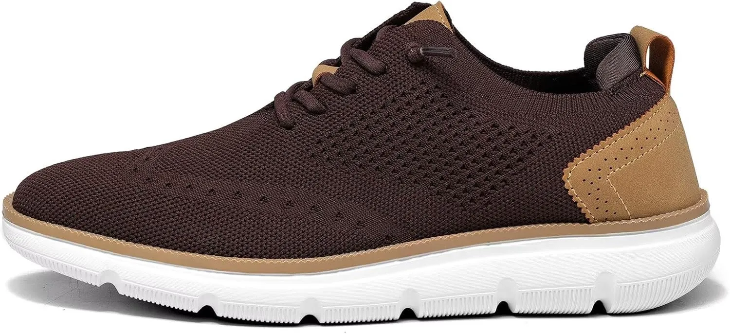 Men's Mesh Sneakers Oxfords Lace-Up Lightweight Casual Walking Shoes Dress Shoes Fashion Sneakers Walking Shoes