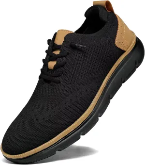 Men's Mesh Sneakers Oxfords Lace-Up Lightweight Casual Walking Shoes Dress Shoes Fashion Sneakers Walking Shoes