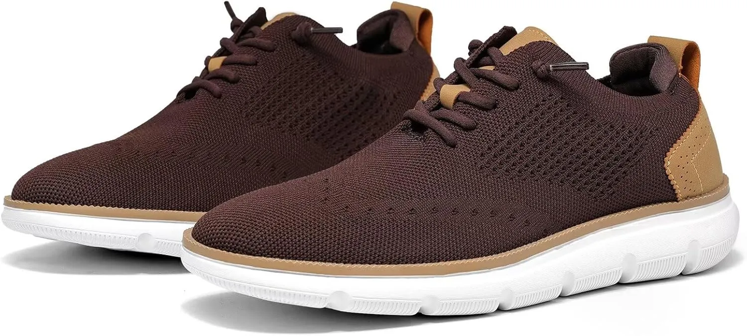 Men's Mesh Sneakers Oxfords Lace-Up Lightweight Casual Walking Shoes Dress Shoes Fashion Sneakers Walking Shoes