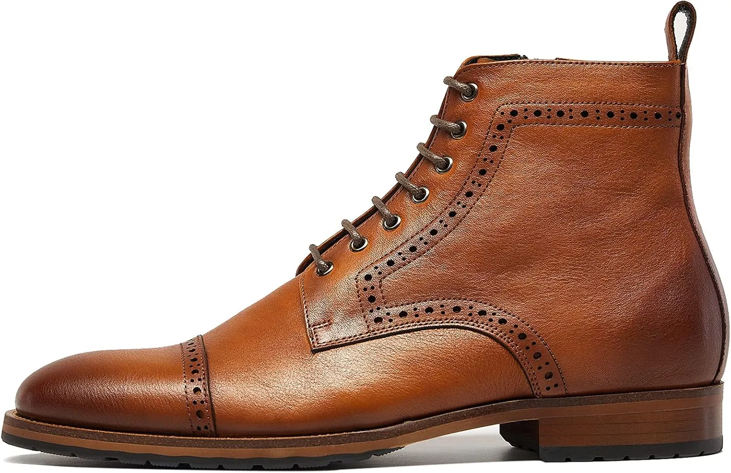 Mens motorcycle boots genuine leather combat casual Dress work boots for men