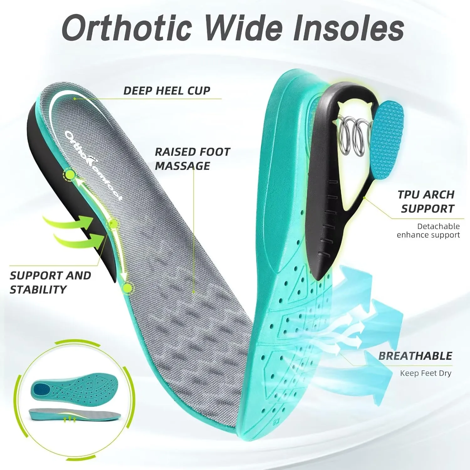 Men's Orthopedic Diabetic Wide Running Shoes: Comfortable Arch Support Plantar Fasciitis Sports Sneakers, Casual Orthotic Swollen Tennis Work Walking Shoes for Foot and Heel Pain Relief