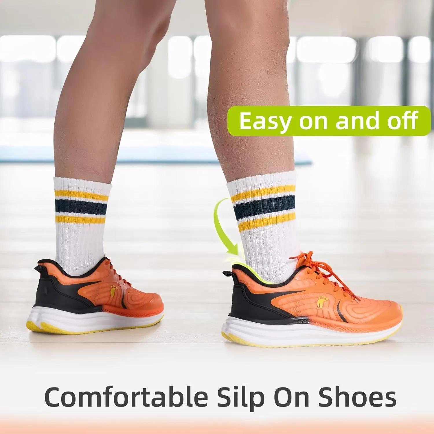 Men's Orthopedic Road Running Shoes: Comfortable Casual Plantar Fasciitis Arch Support Athletic Sports Sneakers, Orthotic High Arch Cushion Tennis Gym Work Walking Shoes for Foot Heel Pain Relief
