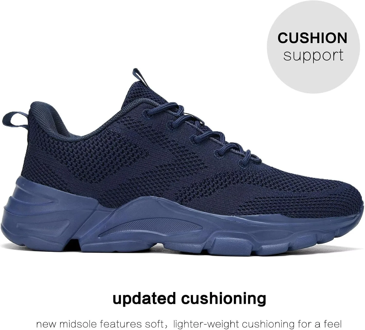 Mens Road-Running Shoes Walking Shoes Fashion Athletic Sneakers Working Gym Comfort Lightweight Mesh Shoes