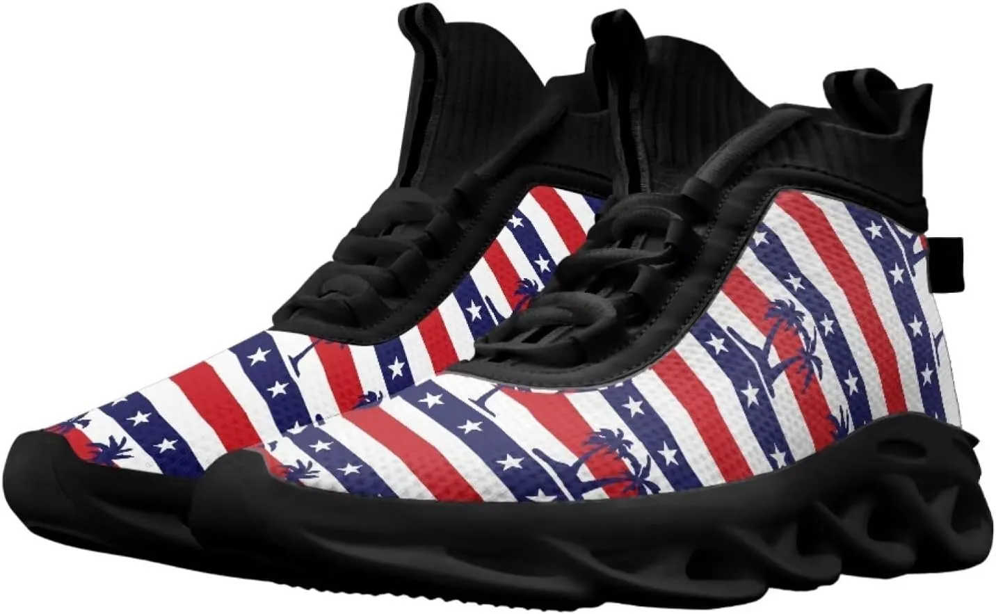 Men's Shoes High Top Blade Shoes Non Slip Athletic Sneakers for Running, Fitness