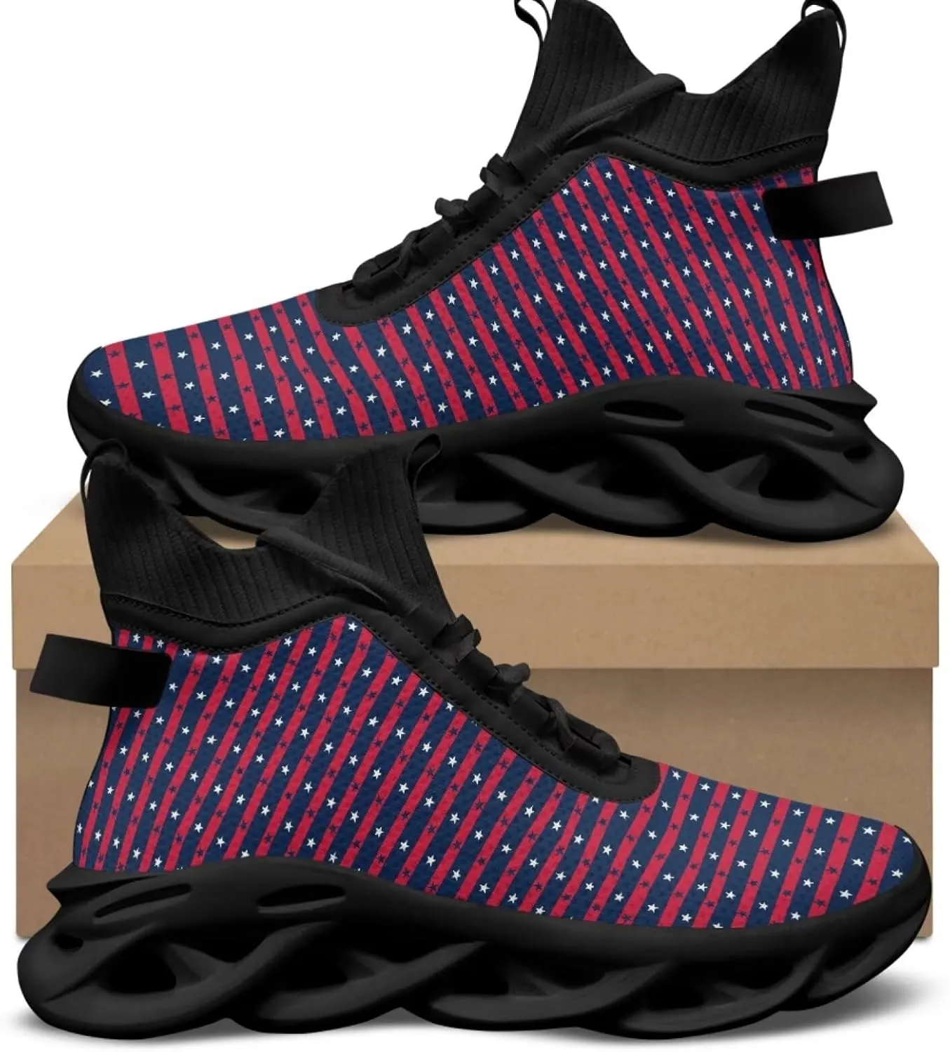 Men's Shoes High Top Blade Shoes Non Slip Athletic Sneakers for Running, Fitness