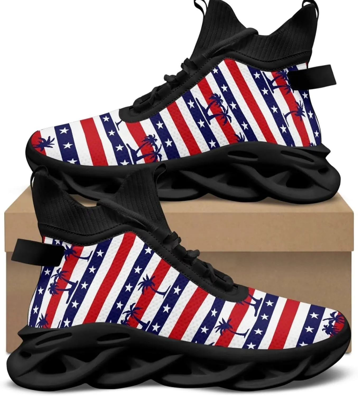 Men's Shoes High Top Blade Shoes Non Slip Athletic Sneakers for Running, Fitness