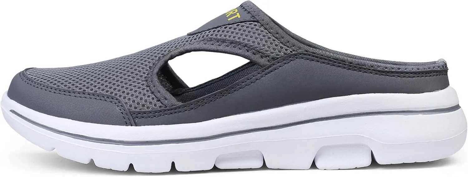 Men's Slip On Mules Womens Lightweight Open Back Shoes Comfort Walking Shoes Breathable Slippers Closed Toe Slides