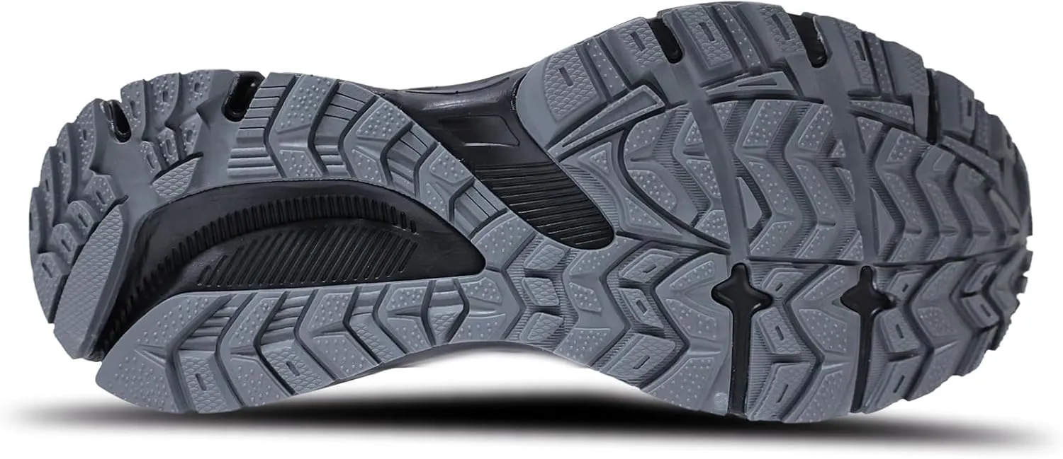 Men's Slip Resistant Trail Running Shoes - Supportive Athletic Shoes for Outdoor Fitness Walking, Road Running and Gym Training
