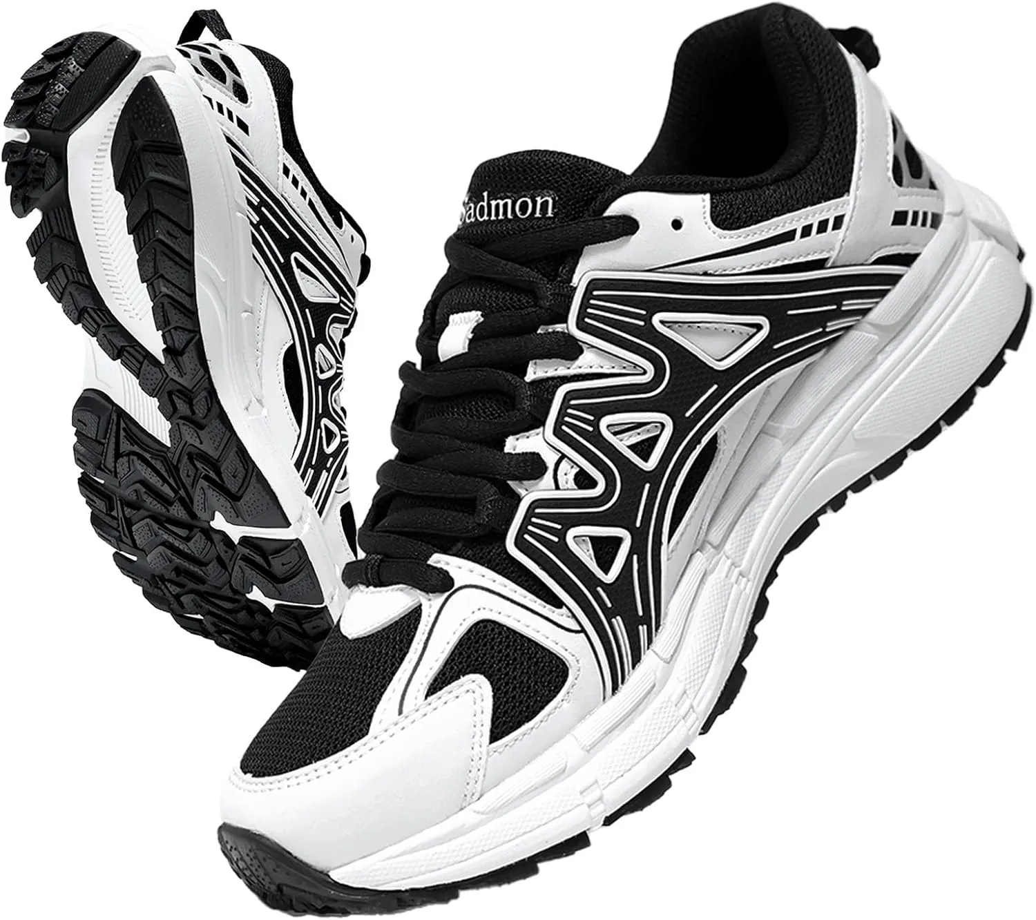 Men's Slip Resistant Trail Running Shoes - Supportive Athletic Shoes for Outdoor Fitness Walking, Road Running and Gym Training