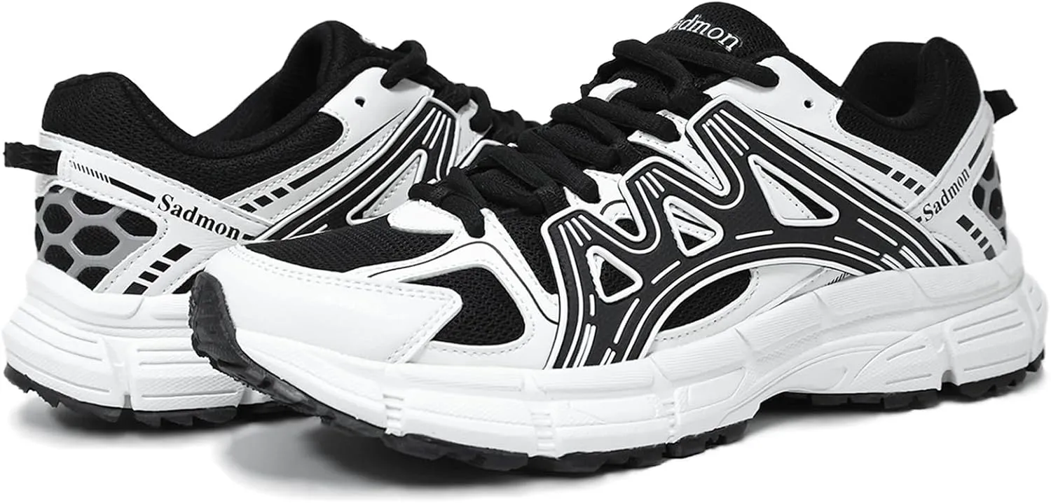 Men's Slip Resistant Trail Running Shoes - Supportive Athletic Shoes for Outdoor Fitness Walking, Road Running and Gym Training