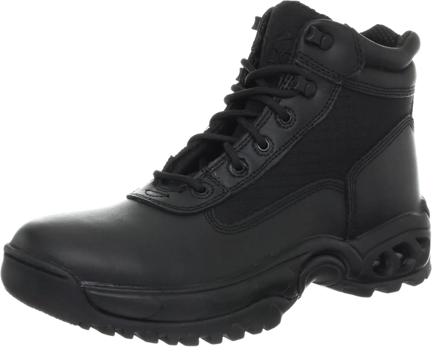 Men’s Tactical Boots Air-Tac 6” with Zipper Black Combat Leather Oil & Slip Resistant Boots