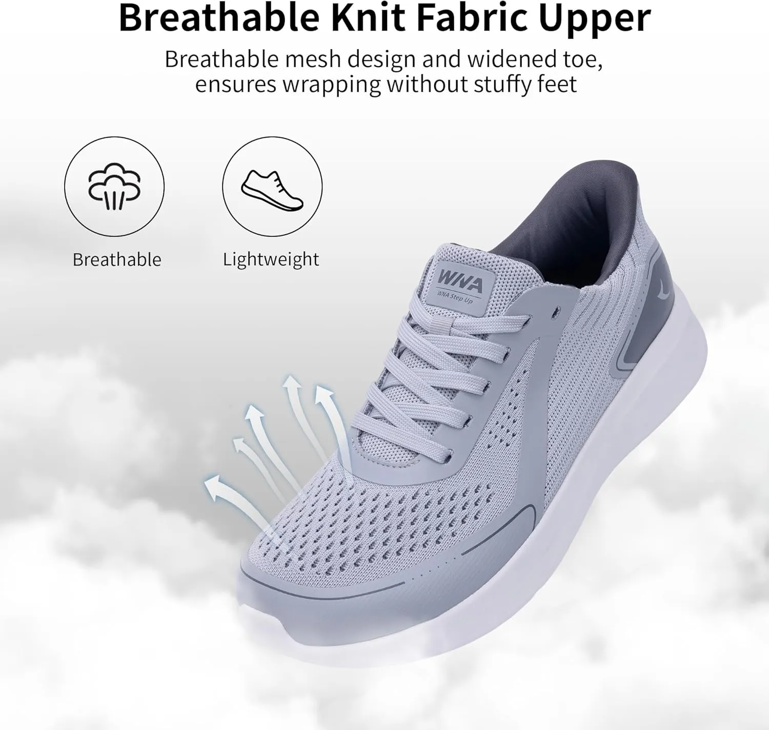 Mens Wide Toe Walking Shoes | Zero Drop Minimalist Tennis Sneakers for Men | Slip On Arch Support Orthotic Shoes for Plantar Fasciitis