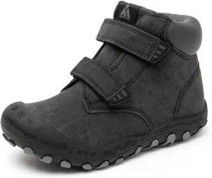 Mishansha Unisex-Child Outdoor Ankle Hiking Boots Boys Girls Trekking Walking Shoes with Hook and Loop