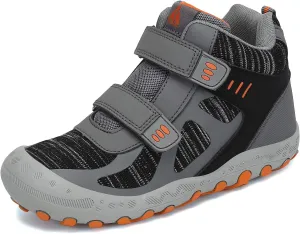 Mishansha Unisex-Child Outdoor Ankle Hiking Boots Boys Girls Trekking Walking Shoes with Hook and Loop