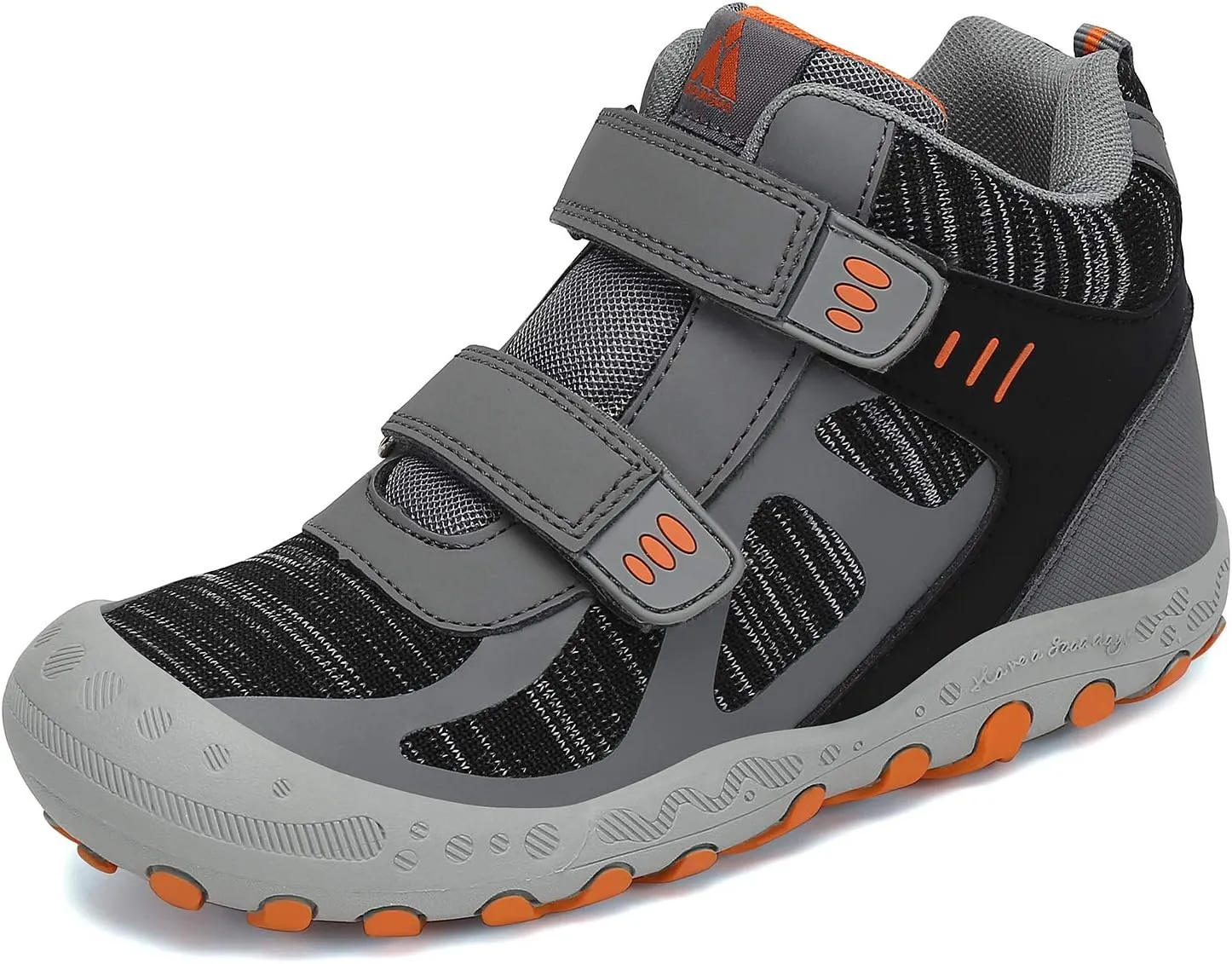Mishansha Unisex-Child Outdoor Ankle Hiking Boots Boys Girls Trekking Walking Shoes with Hook and Loop