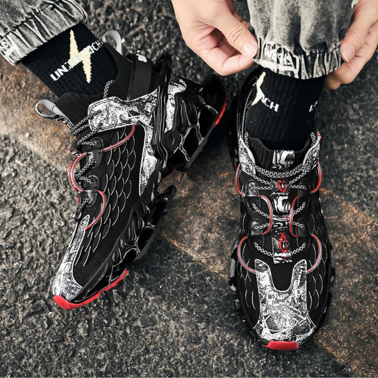 Moodeng Men's Waking Shoes Sport Running Shoes Supportive Outdoor Fashion Sneakers