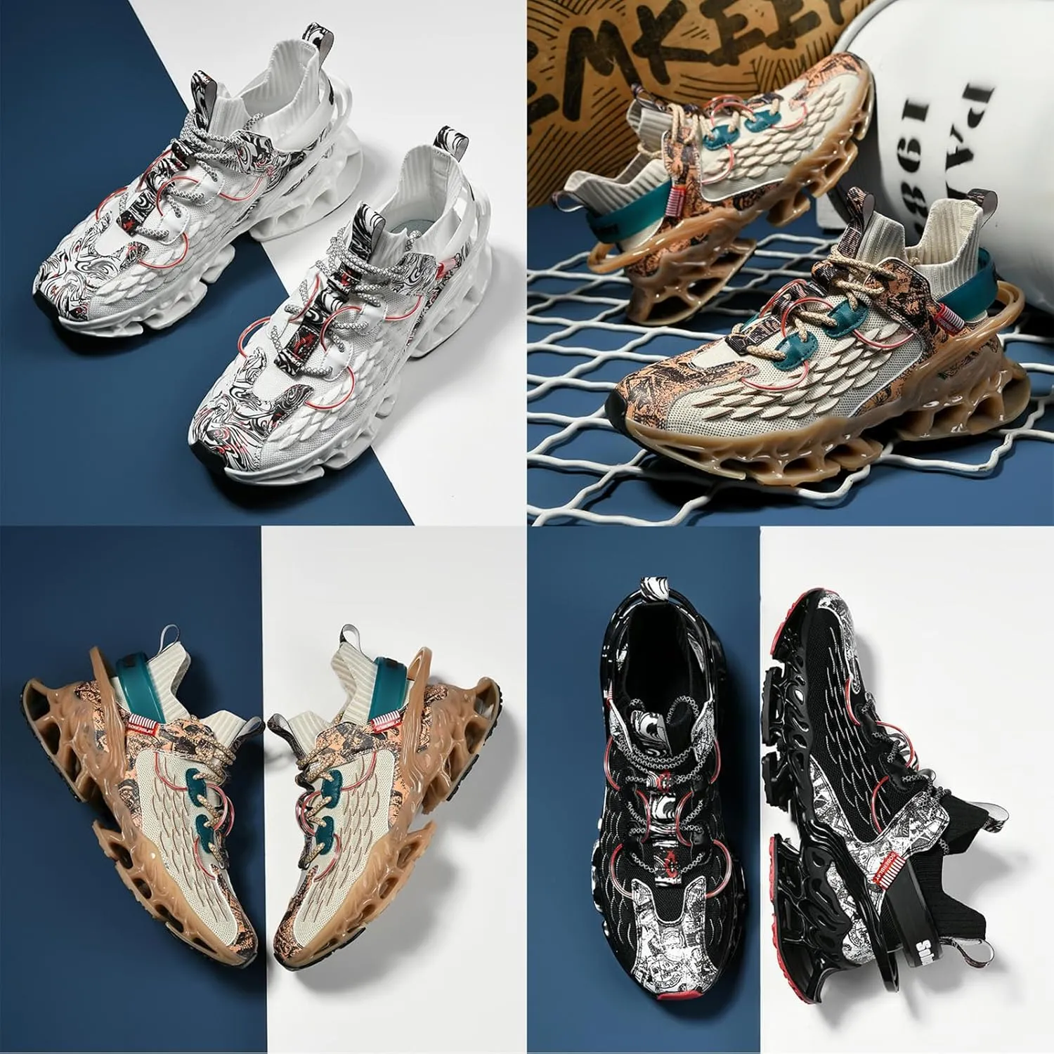 Moodeng Men's Waking Shoes Sport Running Shoes Supportive Outdoor Fashion Sneakers