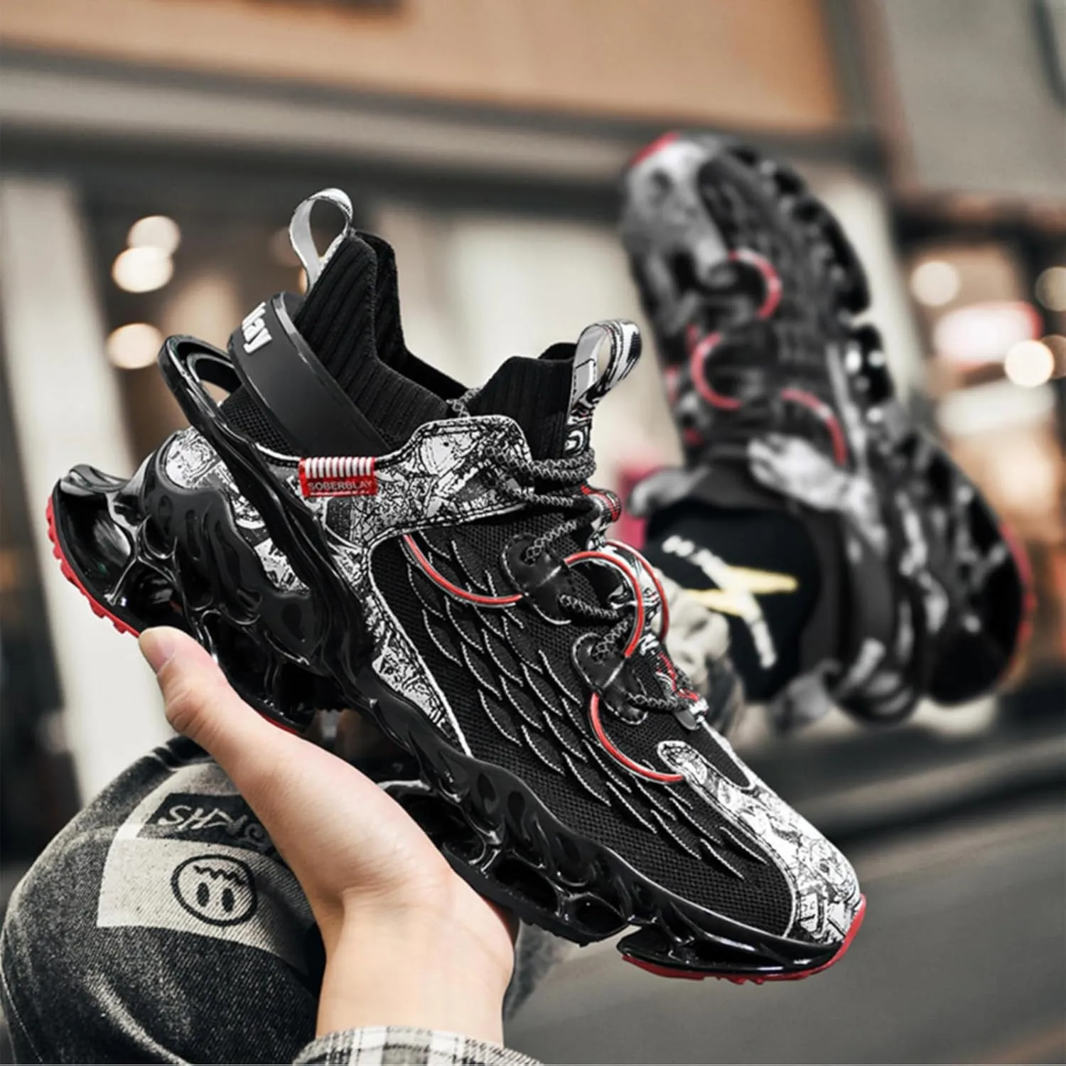 Moodeng Men's Waking Shoes Sport Running Shoes Supportive Outdoor Fashion Sneakers