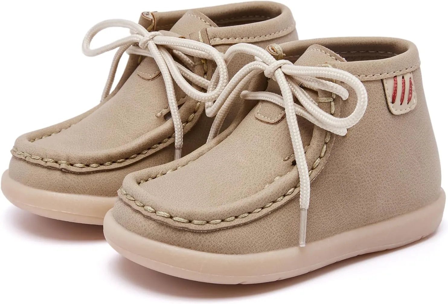MORENDL Baby Boy & Girl Boots Infant First Walking Shoes Toddler Non-Slip Lace-Up Dress Shoes