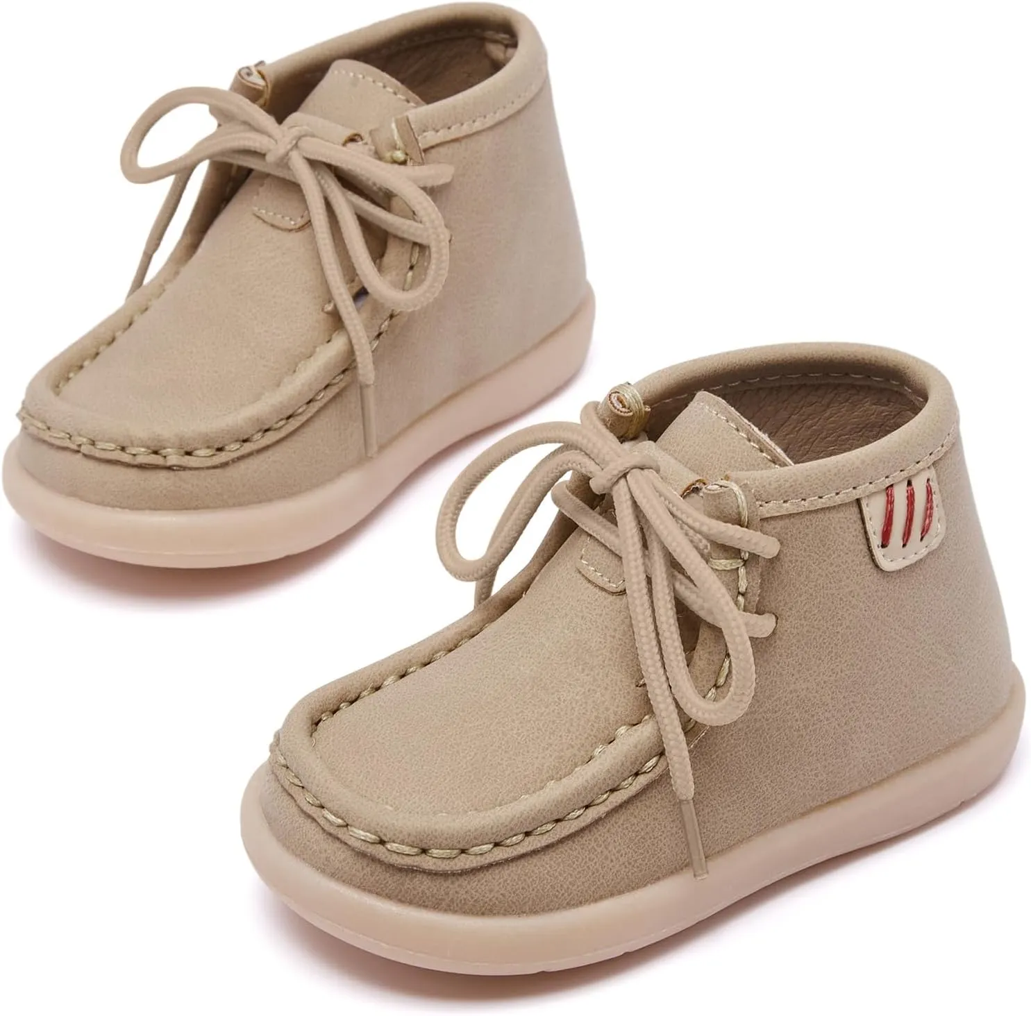 MORENDL Baby Boy & Girl Boots Infant First Walking Shoes Toddler Non-Slip Lace-Up Dress Shoes