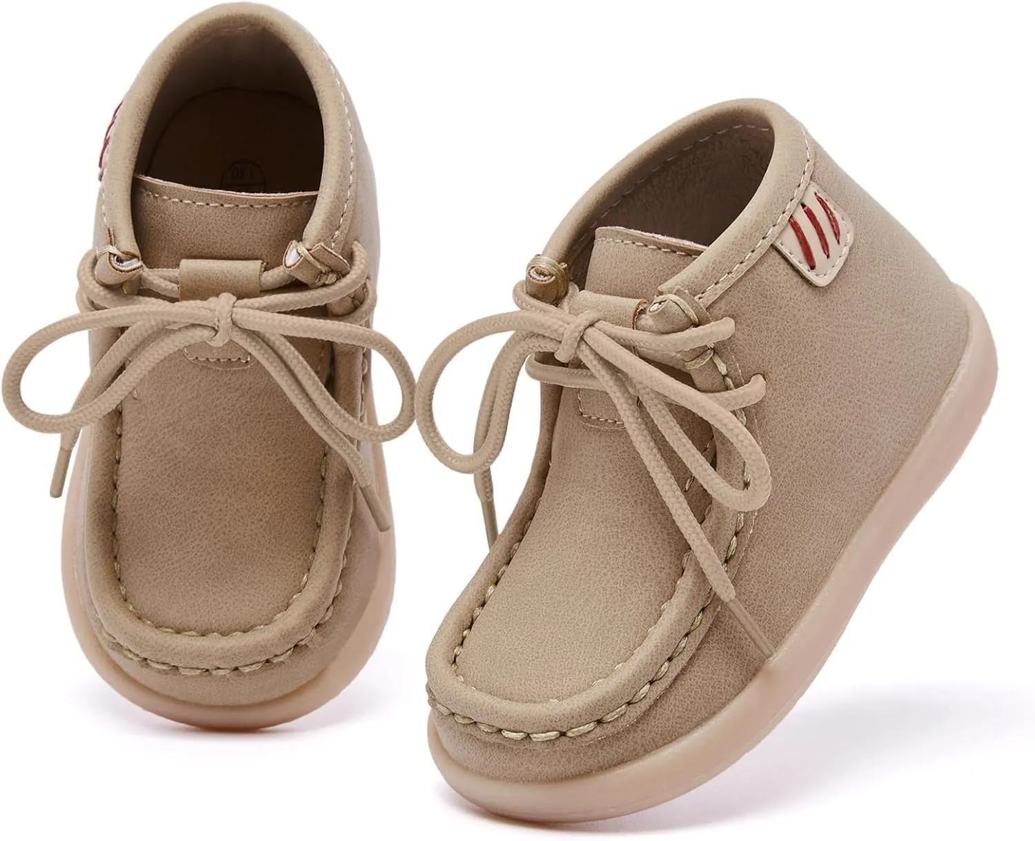 MORENDL Baby Boy & Girl Boots Infant First Walking Shoes Toddler Non-Slip Lace-Up Dress Shoes