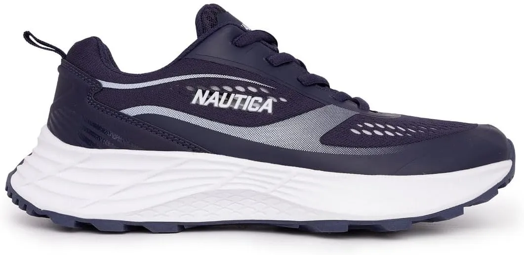 Nautica Men's Lace-Up Sneakers - Max Cushioning Running, Walking, Tennis Shoes - Comfortable Enhanced Support Athletic Sneakers-Balacava
