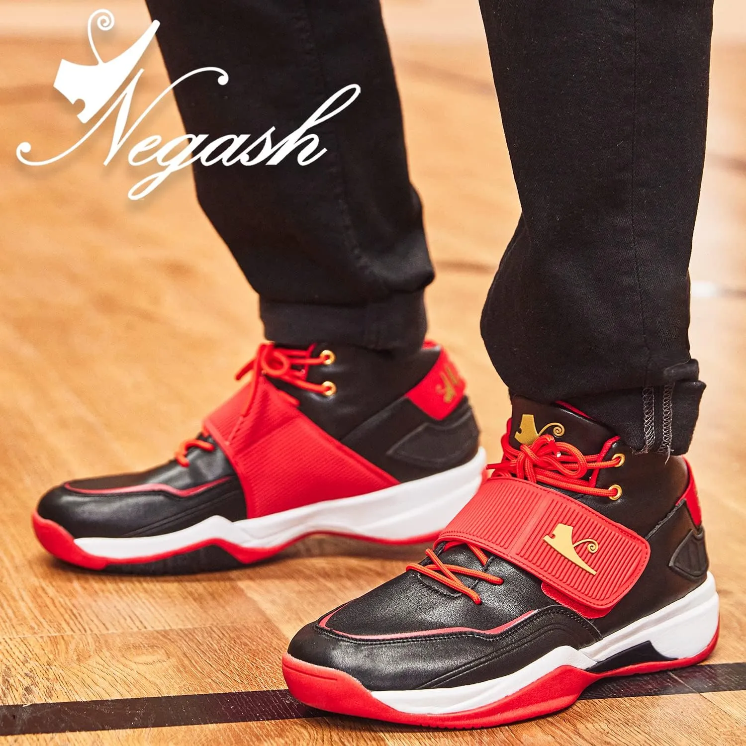 Negash Mens Basketball Shoes Non Slip Low Top Sneakers Breathable Cushioning Sports Shoes for Men