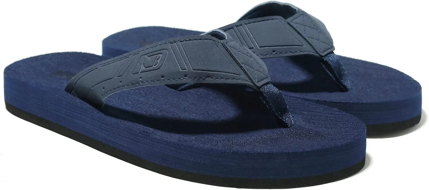 NewDenBer Mens Flip Flops Comfortable Thong Sandals Lightweight Summer Beach Sandals
