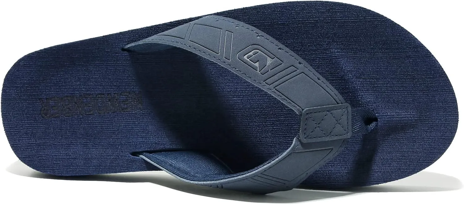 NewDenBer Mens Flip Flops Comfortable Thong Sandals Lightweight Summer Beach Sandals
