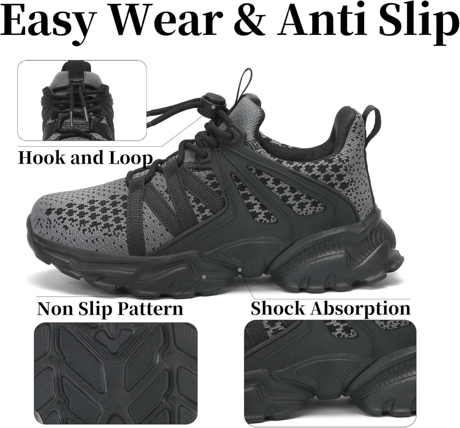 Nihaoya Boys Girls Sneakers Kids Tennis Shoes Lightweight Breathable Mesh Walking Running Shoe for Toddler/Little Kid/Big Kid