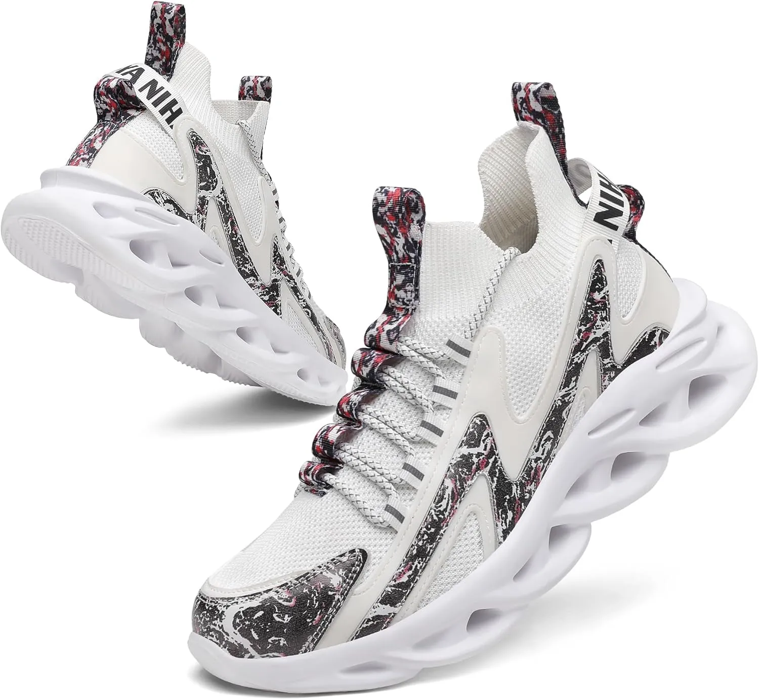 Nihaoya Mens Tennis Shoes Breathable Athletic Sneakers Lightweight Sport Shoes for Workout Walking