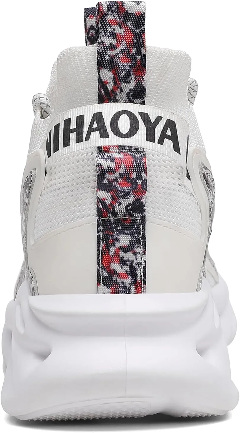 Nihaoya Mens Tennis Shoes Breathable Athletic Sneakers Lightweight Sport Shoes for Workout Walking