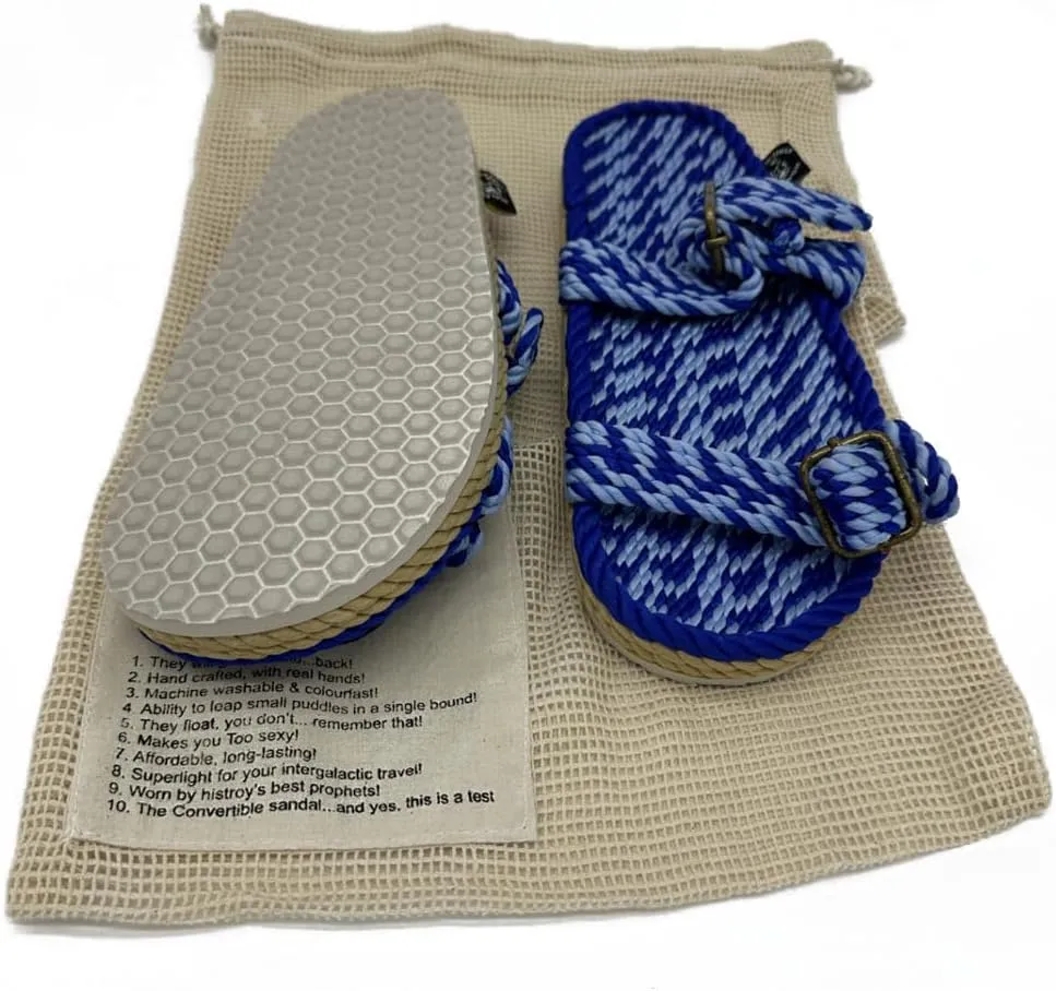 Nomadic State of Mind Rope Sandals, Double Buckle Sandals For Men and Women, Unisex, Handmade Shoes with Non-Slip Sole, Straw Sandals