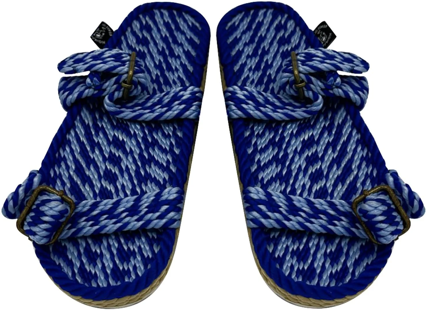 Nomadic State of Mind Rope Sandals, Double Buckle Sandals For Men and Women, Unisex, Handmade Shoes with Non-Slip Sole, Straw Sandals