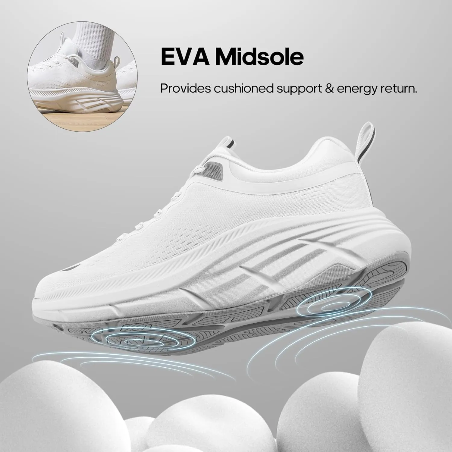 NORTIV 8 Men's Walking Shoes Running Tennis Cushioning ActiveBreeze Non Slip Athletic Gym Workout Comfortable Fashion Sneakers