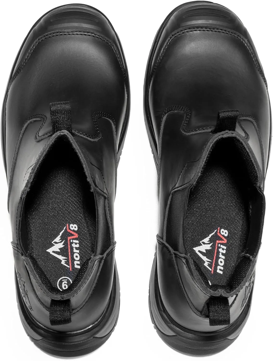 NORTIV 8 Slip-on Steel Toe Work Boots for Men Waterproof Safety Construction Boots
