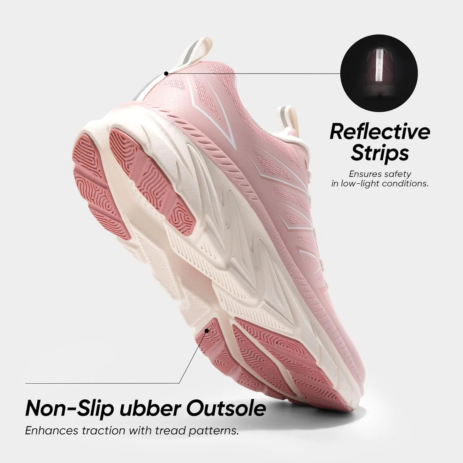NORTIV 8 Women's Walking Shoes Running ActiveSwift Comfortable Tennis Breathable Non Slip Athletic Gym Workout Cross Training Sneakers.