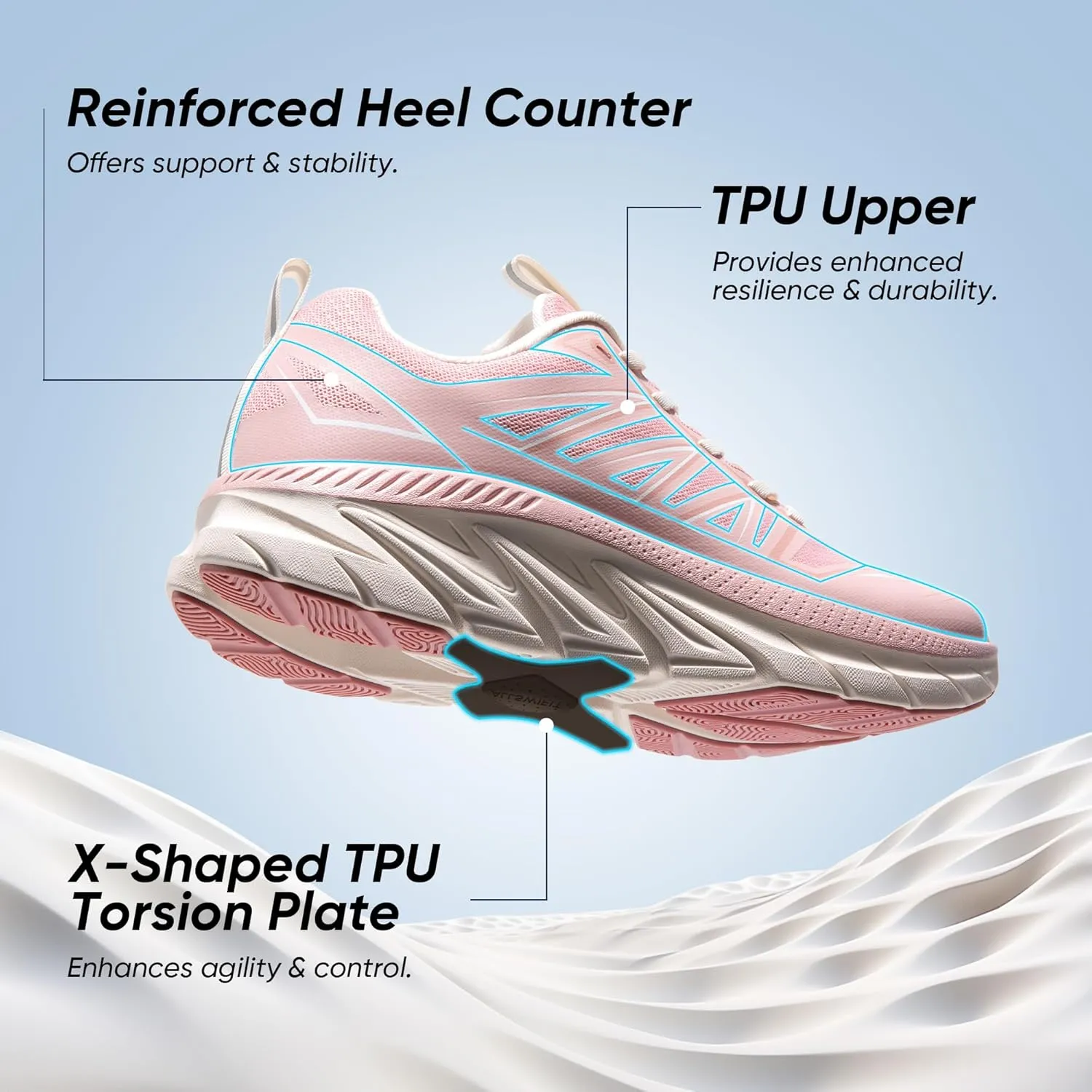 NORTIV 8 Women's Walking Shoes Running ActiveSwift Comfortable Tennis Breathable Non Slip Athletic Gym Workout Cross Training Sneakers.