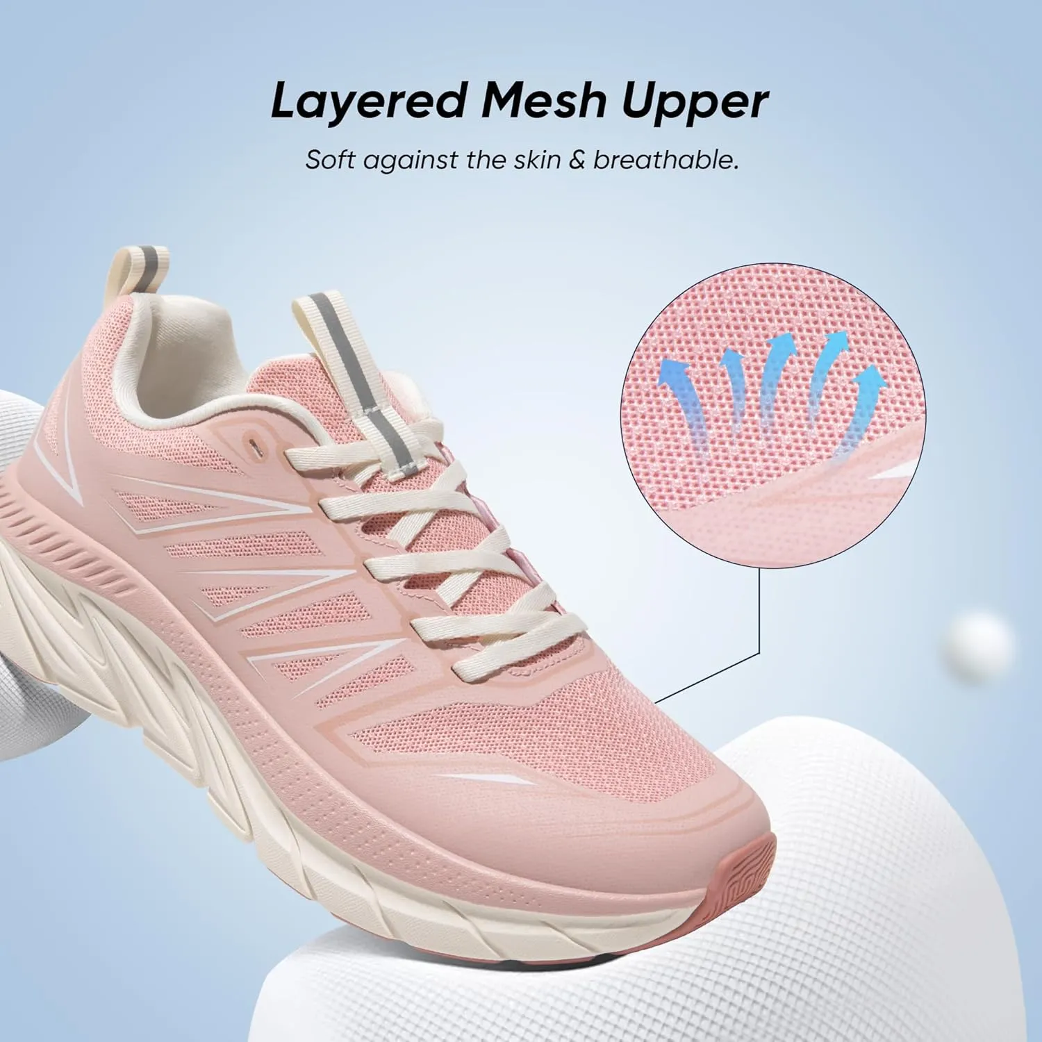 NORTIV 8 Women's Walking Shoes Running ActiveSwift Comfortable Tennis Breathable Non Slip Athletic Gym Workout Cross Training Sneakers.