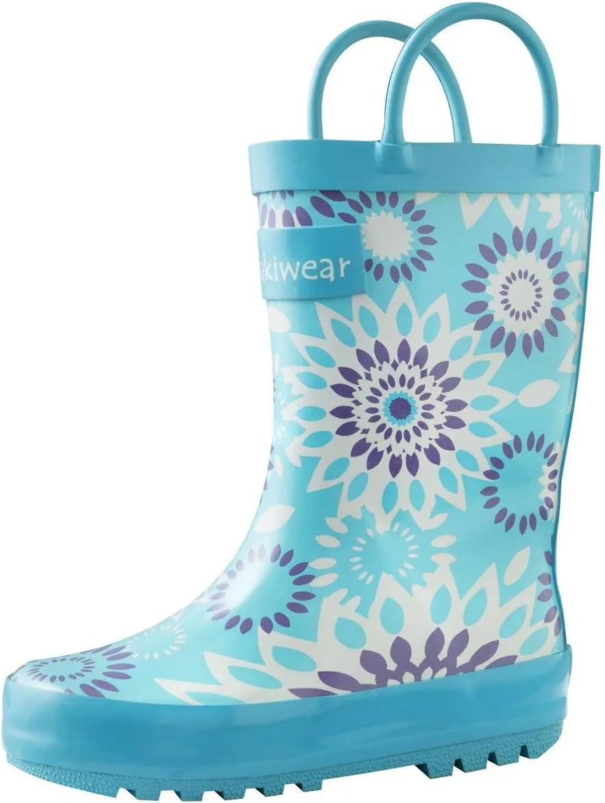 OAKI Toddler Rain Boots - Perfect Kids Rain Boots for Any Weather - Durable Rubber Baby Rain Boots Keep Little Feet Dry, Lightweight Waterproof with Easy-on Handle