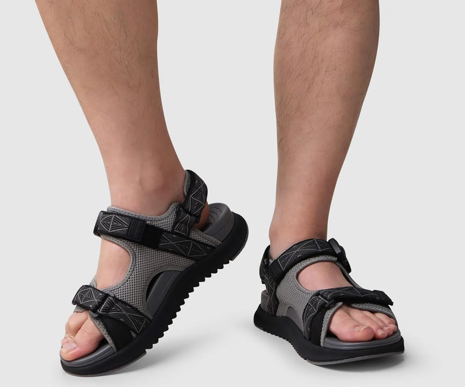 ONCAI Hiking Sandals for Men Arch Support Walking Breathable Mesh Beach Sandalias and Orthopedic Man Recovery Sports Sandles with Adjustable Strap