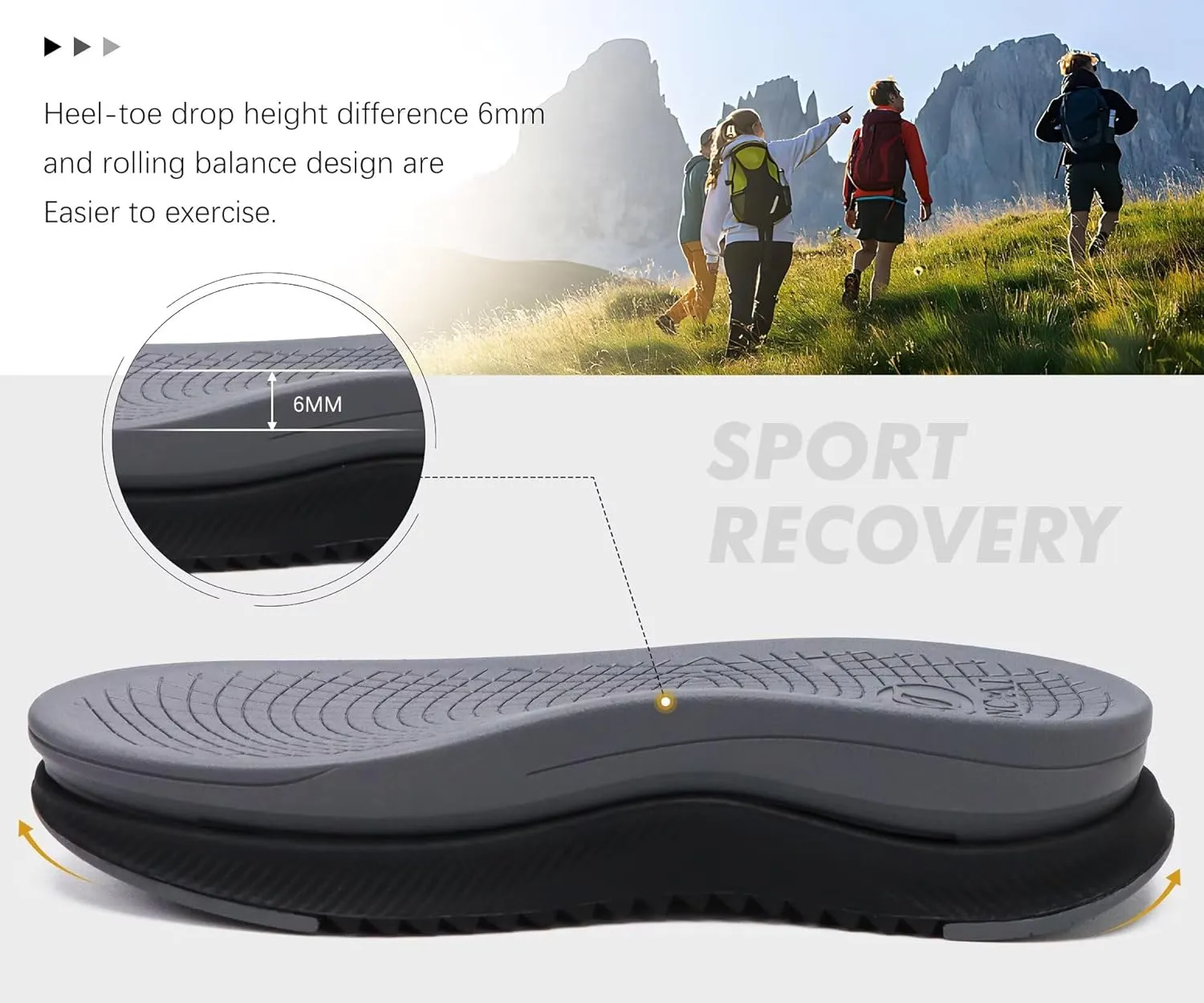 ONCAI Hiking Sandals for Men Arch Support Walking Breathable Mesh Beach Sandalias and Orthopedic Man Recovery Sports Sandles with Adjustable Strap