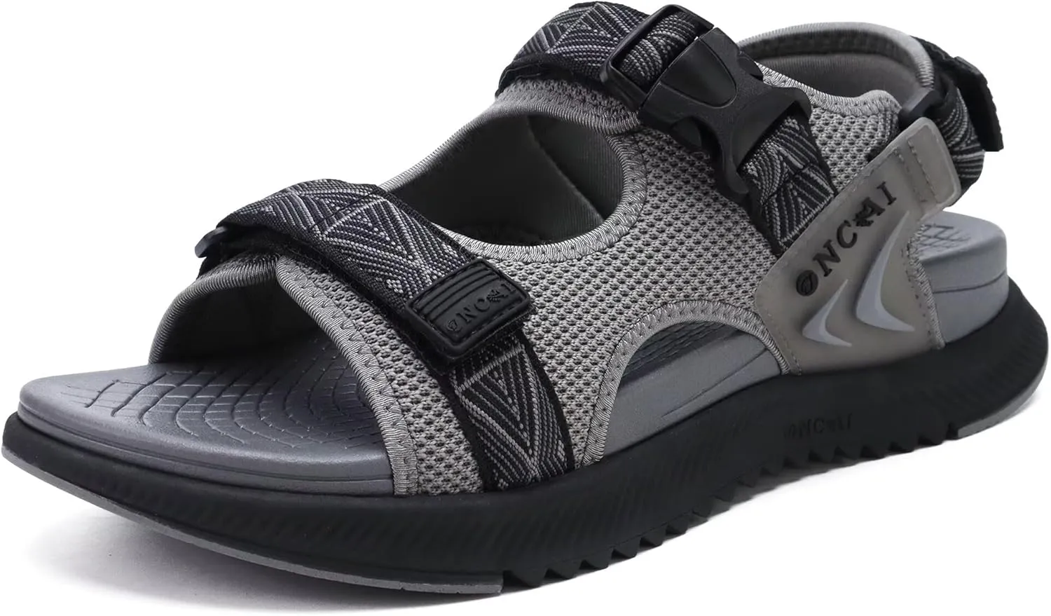 ONCAI Hiking Sandals for Men Arch Support Walking Breathable Mesh Beach Sandalias and Orthopedic Man Recovery Sports Sandles with Adjustable Strap