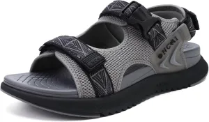 ONCAI Hiking Sandals for Men Arch Support Walking Breathable Mesh Beach Sandalias and Orthopedic Man Recovery Sports Sandles with Adjustable Strap