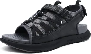 ONCAI Men Hiking Sandals, Arch Support Walking Sandals with Outdoor Orthotic Footbed for Plantar Fasciitis, Hombre Sandalias Recovery Sport Size 7-14