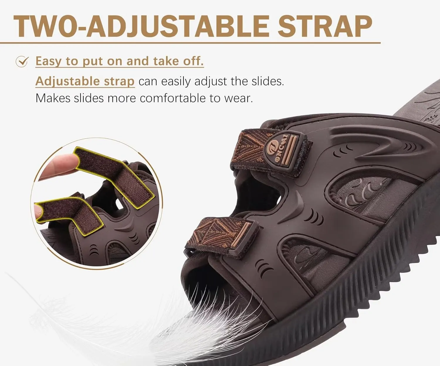 ONCAI Womens Orthotic Sandals Ladies Recovery Walking Slides Arch Support Plantar Fasciitis Comfort Orthopedic Soft Cushion Summer Adjustable Sandalias Size 6-12