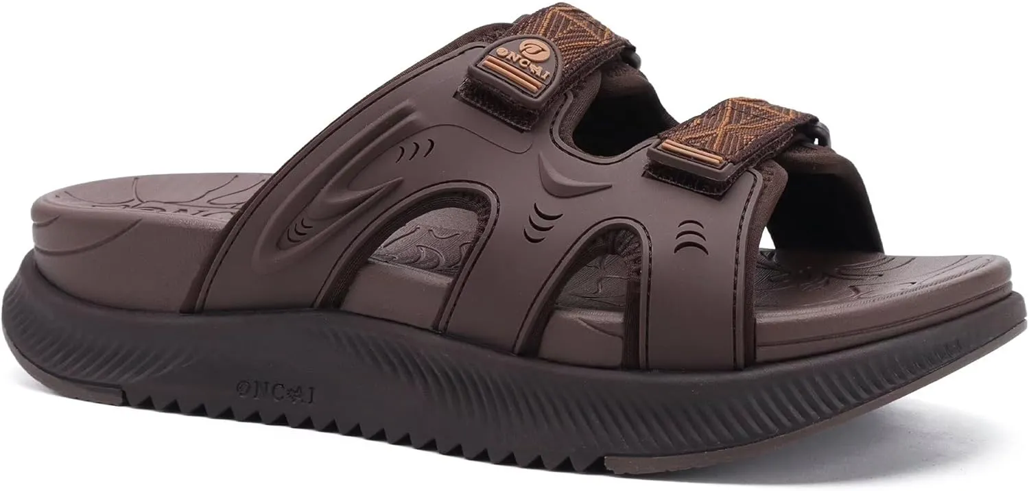 ONCAI Womens Orthotic Sandals Ladies Recovery Walking Slides Arch Support Plantar Fasciitis Comfort Orthopedic Soft Cushion Summer Adjustable Sandalias Size 6-12