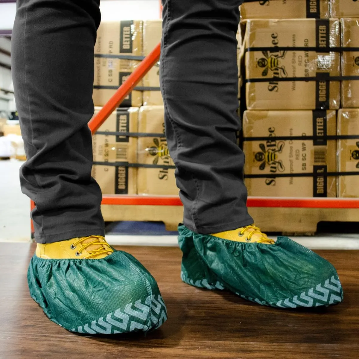 Original Disposable, Extra-Large Boot and Shoe Covers, Thicker & Stronger, Durable Protection for Floors - 50 Pairs